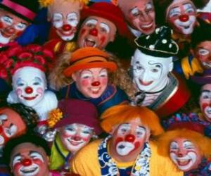 puzzel Fractie van de clowns