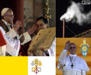 puzzel Franciscus I, Jorge Mario Bergoglio is de 266 ste paus van de katholieke kerk