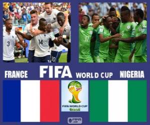 puzzel Frankrijk - Nigeria, achtste finale, Brazilië 2014