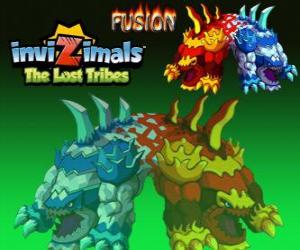 puzzel Fusion. Invizimals The Lost Tribes. Zeer zeldzame schepsel geboren uit de Unie van twee tegenovergestelde, warmte en koude