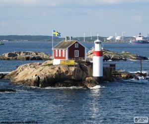 puzzel Gaveskar vuurtoren, Göteborg, Zweden