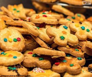 puzzel Gedecoreerde koekjes, Kerstmis