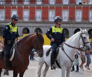 puzzel Gemeentelijke politie te paard, Madrid