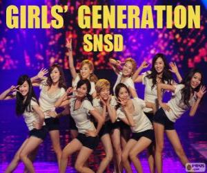 puzzel Girls' Generation, SNSD, is een Zuid-Koreaanse popgroep