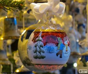 puzzel Glas Kerstmis bal