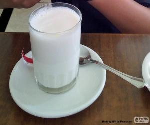 puzzel Glas melk wit