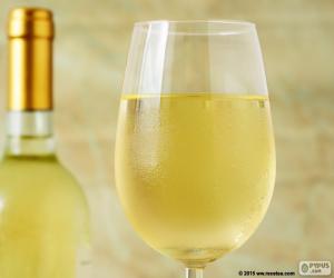 puzzel Glas witte wijn