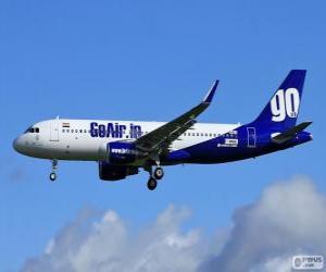 puzzel GoAir een regionale low cost-luchtvaartmaatschappij India