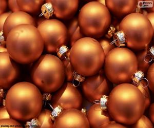 puzzel Gouden bal van Kerstmis