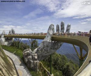 puzzel Gouden brug Da Nang, Vietnam