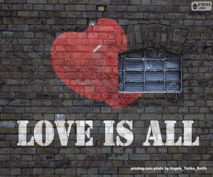 puzzel Graffiti de liefde is alles