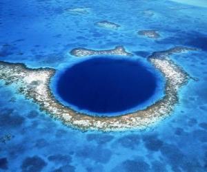 puzzel Great Blue Hole, Belize Barrier Reef Reserve System