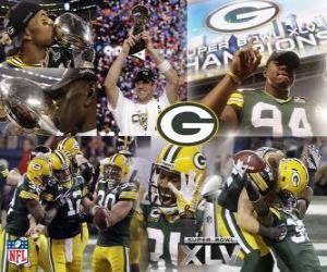 puzzel Green Bay Packers vieren hun Super Bowl 2011 te winnen