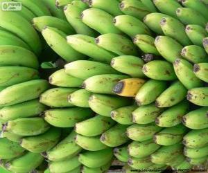 puzzel Groene en gele bananen