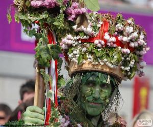 puzzel Groene man, carnaval