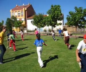 puzzel Groep van spelende kinderen