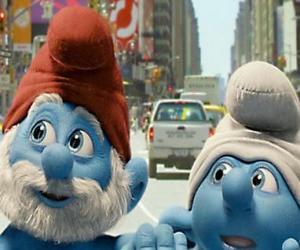 puzzel Grote Smurf en Klungelsmurf, de straten van Manhattan. - De Smurfen, film -