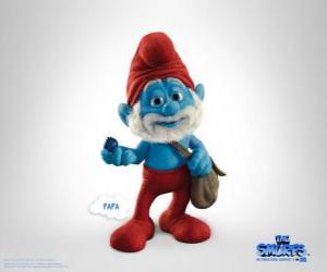 puzzel Grote Smurf is de oudste en de leider van de Smurfendorp - De Smurfen, film -