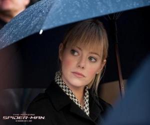 puzzel Gwen Stacy bij de begrafenis van zijn vader