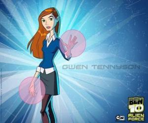 puzzel Gwen Tennyson, een van de protagonisten van Ben 10 en Ben 10 Alien Force