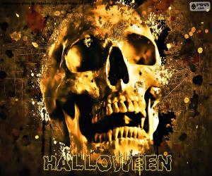 puzzel Halloween schedel