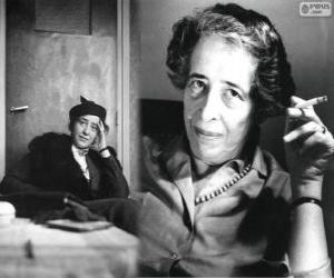 puzzel Hannah Arendt, een Duits-Amerikaanse politieke theoreticus