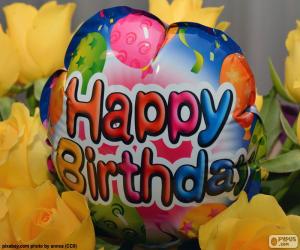 puzzel Happy Birthday ballon