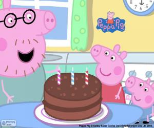 puzzel Happy Birthday Peppa varken