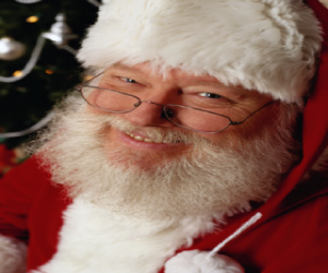 puzzel Happy Santa Claus met zijn hoed en witte baard