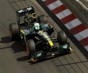 puzzel Heikki Kovalainen - Lotus - Monte-Carlo 2010