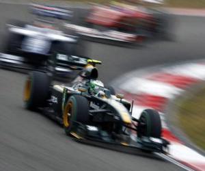 puzzel Heikki Kovalainen - Lotus - Shanghai 2010