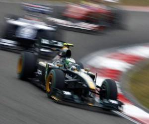 puzzel Heikki Kovalainen - Lotus - Shanghai 2010