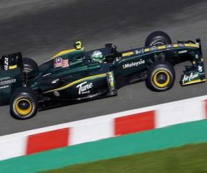 puzzel Heikki Kovalainen - Lotus - Spa-Francorchamps 2010