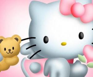 puzzel Hello Kitty met haar Teddy Bear Tiny Chum