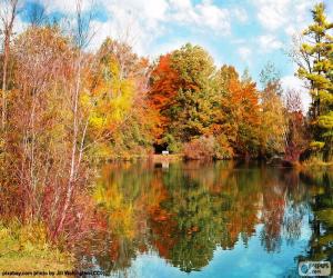 puzzel Herfst landschap