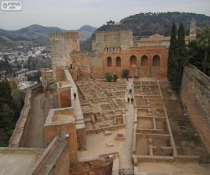 puzzel Het Alcazaba de la Alhambra, Granada, Spanje