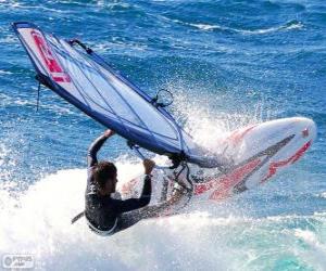 puzzel Het beoefenen van Windsurfen