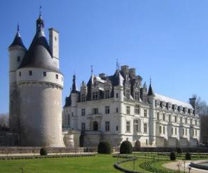 puzzel Het kasteel van Chenonceau, Frankrijk