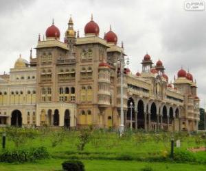 puzzel Het paleis van Mysore, India