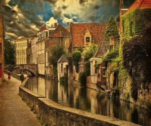 puzzel Historisch centrum van Brugge, België