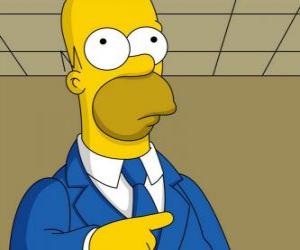 puzzel Homer Simpson zeer elegante