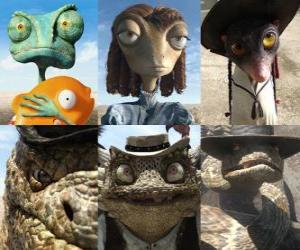 puzzel hoofdrolspelers van de film Rango