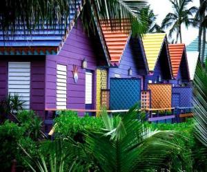 puzzel Huizen kleuren, Bahama&#39;s