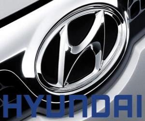 puzzel Hyundai logo, merk van auto's in Zuid-Korea