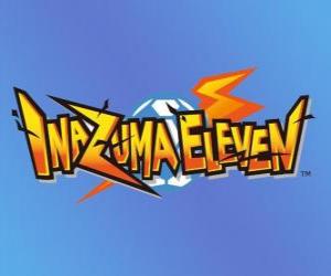 puzzel Inazuma Eleven-logo. Nintendo video game en anime manga