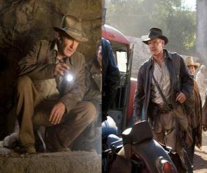 puzzel Indiana Jones is een van de meest beroemde van de wereld avonturiers