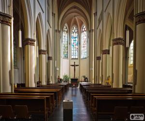 puzzel Interieur van de kerk