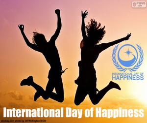 puzzel Internationale dag van het geluk