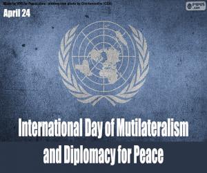 puzzel Internationale Dag van multilateralisme en diplomatie voor vrede