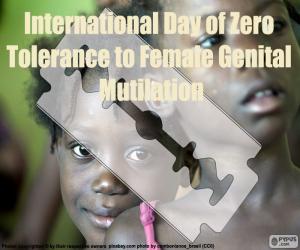 puzzel Internationale dag van nul tolerantie voor genitale verminking van vrouwen